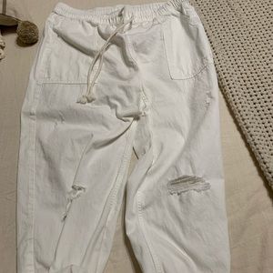 Aerie distresses chambray pant
